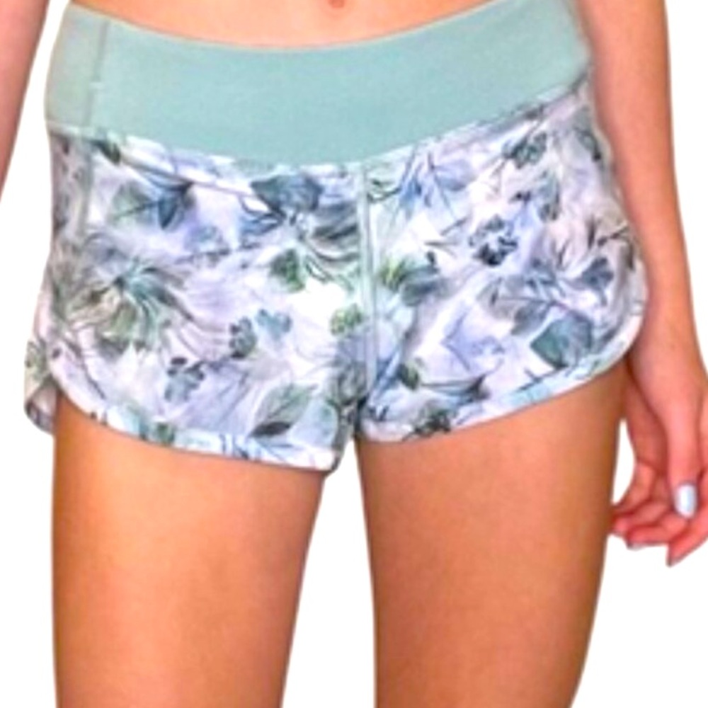 Ivivva Green Floral Speedy Shorts